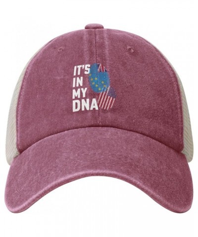 Tuvalu It's in My DNA Baseball Cap Women Men Mesh Back Hats Vintage Cowboy Hat Dad Caps Red $9.46 Cowboy Hats