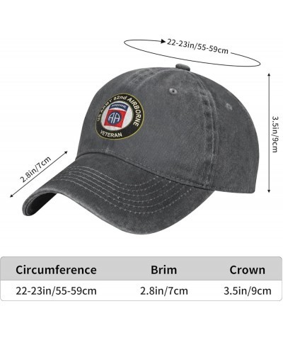 Veteran 82nd Airborne Flag Baseball Caps Denim Hats Cowboy Knit hat Fisherman's hat Deep Heather $16.16 Baseball Caps