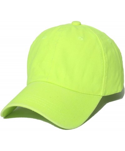 Female Summer Casual Solid Fluorescence Color Baseball Cap Hat Visors Caps Women's Beach Caps (Green, One Size) One Size Yell...