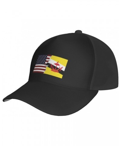 Torn Style Us and Brunei Flags Baseball Cap for Men Women Adjustable Dad Hat Outdoor Casual Trucker Caps Sun Hats Black $12.9...