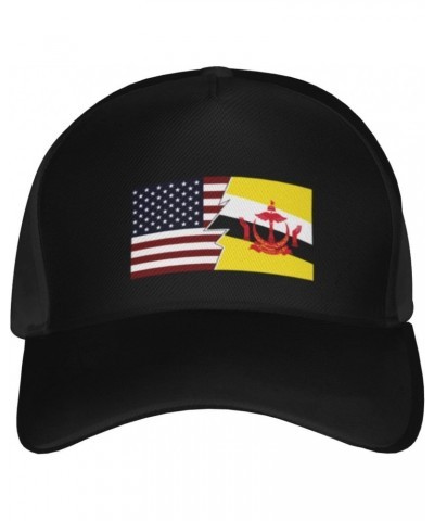 Torn Style Us and Brunei Flags Baseball Cap for Men Women Adjustable Dad Hat Outdoor Casual Trucker Caps Sun Hats Black $12.9...