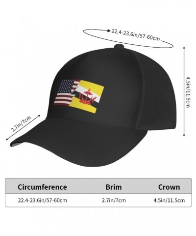 Torn Style Us and Brunei Flags Baseball Cap for Men Women Adjustable Dad Hat Outdoor Casual Trucker Caps Sun Hats Black $12.9...