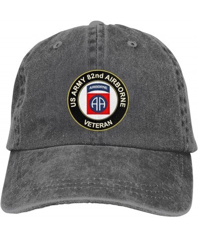 Veteran 82nd Airborne Flag Baseball Caps Denim Hats Cowboy Knit hat Fisherman's hat Deep Heather $16.16 Baseball Caps