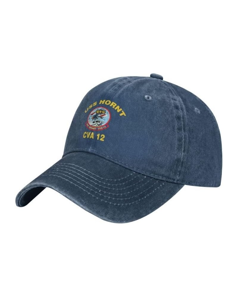 USS Hornet Cv-Cva-Cvs-12 Flag Baseball Caps Denim Hats Cowboy Knit hat Fisherman's hat Navy Blue $16.07 Baseball Caps