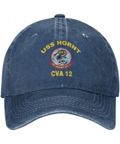 USS Hornet Cv-Cva-Cvs-12 Flag Baseball Caps Denim Hats Cowboy Knit hat Fisherman's hat Navy Blue $16.07 Baseball Caps