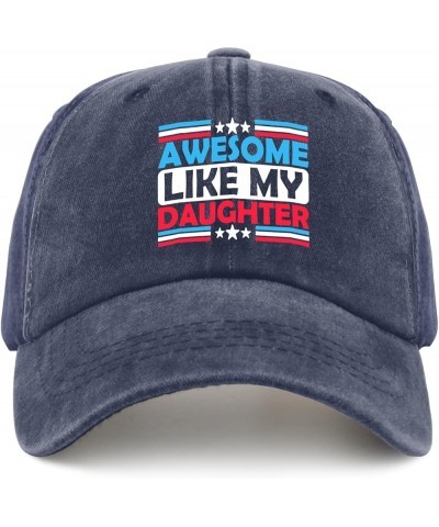 Awesome Like My Daughter Hats American Hat Pigment Black Mens Hats Gifts for Daughter Golf Hat Navy Blue $10.59 Sun Hats