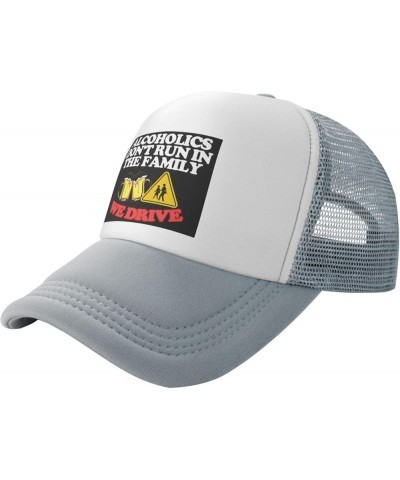 Alcoholics Don't Run We Drive Women's Baseball Cap Retro Trucker Hat Adjustable Gray $9.76 Baseball Caps