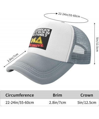 Alcoholics Don't Run We Drive Women's Baseball Cap Retro Trucker Hat Adjustable Gray $9.76 Baseball Caps