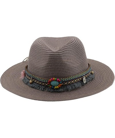 Fashion Panama Hats for Women Men Jazz Fedoras Sun Hats Summer Breathable Elegant Ladies Party Beach Hat Purple-a1 $15.29 Sun...