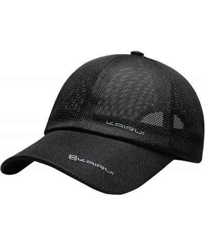 Men and Women Summer Fashion Outdoor Casual Sunscreen Baseball Caps Visors Hats Visor Hats with Hair B-black $11.54 Visors