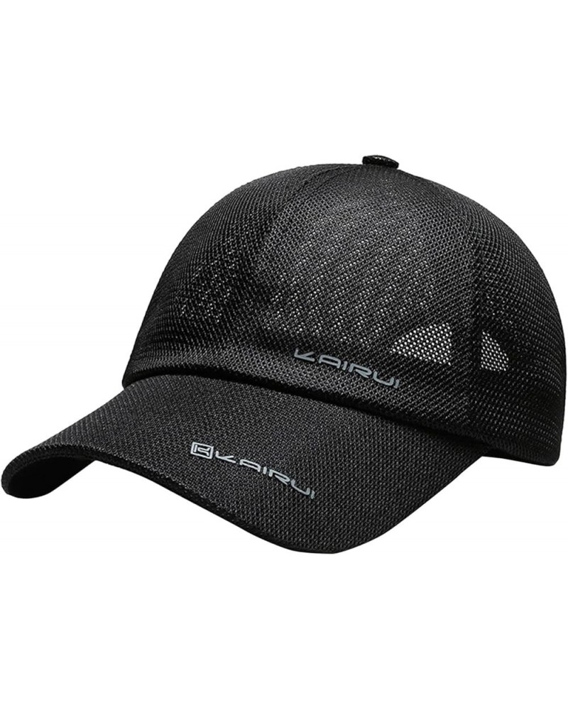 Men and Women Summer Fashion Outdoor Casual Sunscreen Baseball Caps Visors Hats Visor Hats with Hair B-black $11.54 Visors