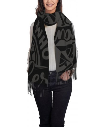 Warm Women Blanket Scarf Oversized Tassel Travel Wrap And Shawl Cozy-Not All Who Wander Are Lost2 Not All Who Wander Are Lost...