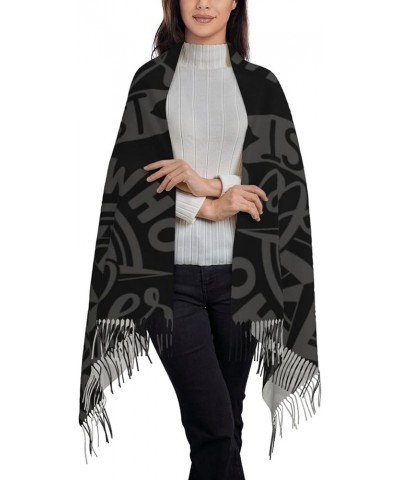 Warm Women Blanket Scarf Oversized Tassel Travel Wrap And Shawl Cozy-Not All Who Wander Are Lost2 Not All Who Wander Are Lost...