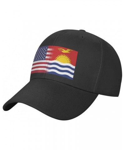 Classics Baseball Cap US Kiribati America Flag Caps Adjustable for Women Men Black $11.86 Baseball Caps