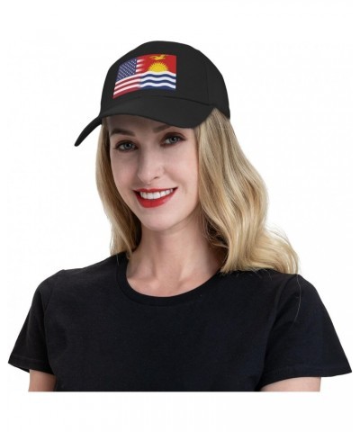 Classics Baseball Cap US Kiribati America Flag Caps Adjustable for Women Men Black $11.86 Baseball Caps