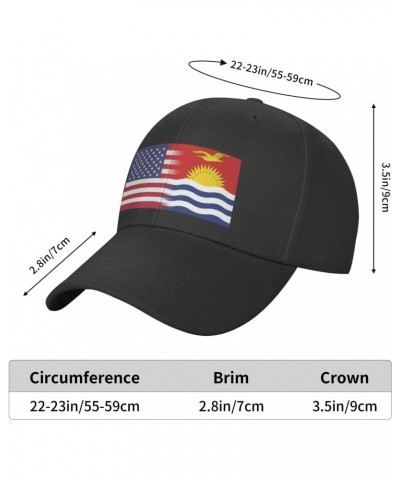 Classics Baseball Cap US Kiribati America Flag Caps Adjustable for Women Men Black $11.86 Baseball Caps