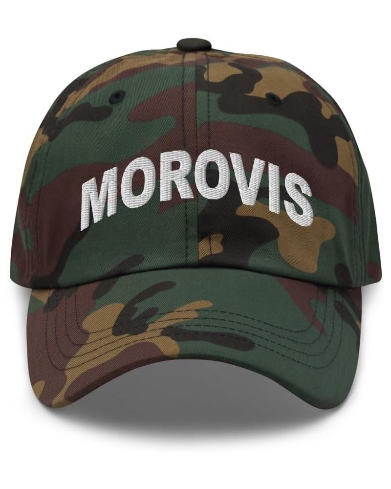 Morovis Puerto Rico Hat Morovis PR Cap Embroidered Dad Hat Adjustable Strap Closure Unisex Green Camo $20.00 Baseball Caps