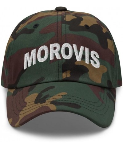 Morovis Puerto Rico Hat Morovis PR Cap Embroidered Dad Hat Adjustable Strap Closure Unisex Green Camo $20.00 Baseball Caps