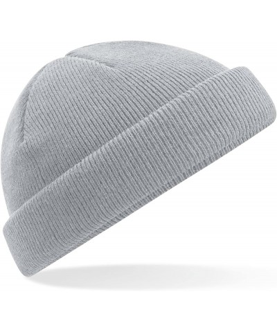 B43R Recycled Mini Fisherman Beanie Light Grey $12.66 Skullies & Beanies