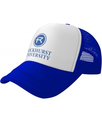 Rockhurst University Logo Trucker Hats for Both Men and Women - Mesh Baseball Snapback Hats Blue $10.04 Baseball Caps