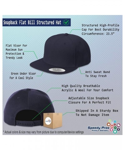 Snapback Hats for Men & Women Caring Human Values Acrylic Flat Bill Baseball Cap Navy Personalized Text Here $16.80 Baseball ...