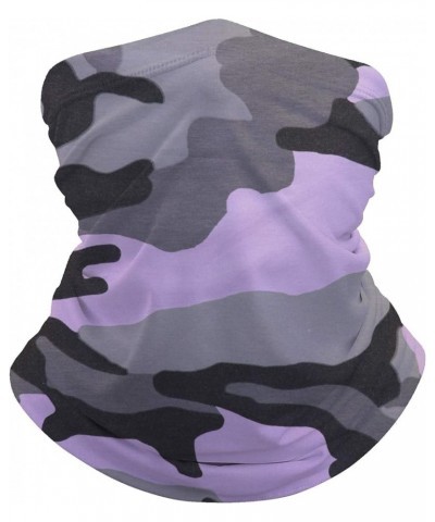 Neck Gaiter Face Mask Balaclava Neckerchief Bandanna Headband Multi Functional Pink Camo $6.59 Balaclavas