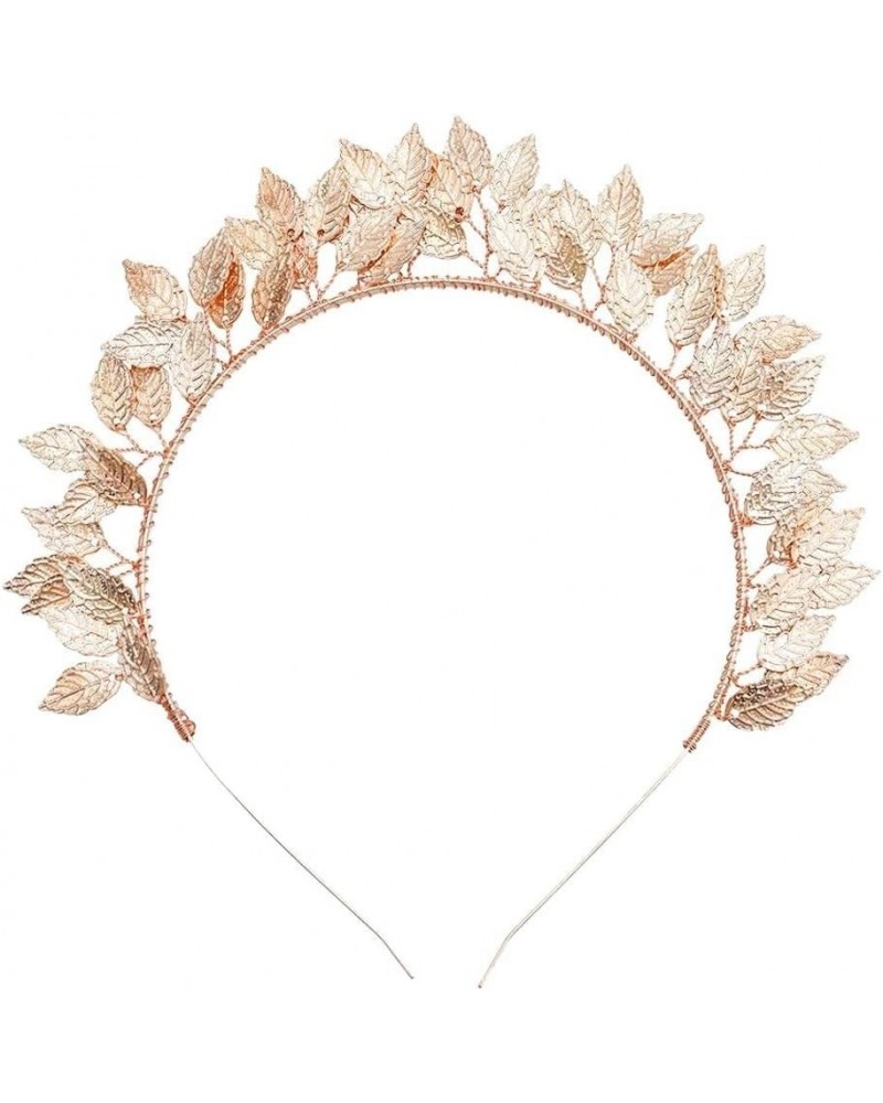 Hair Jewelry Crown Tiaras for Women Golden Greek Metal Leaf Headbands Bride Wedding Hair Accessories for Women Luxury Princes...