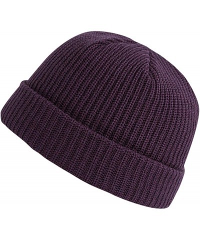 Unisex Slouchy Winter Ski Beanies Casual Soft Warm Hip Hop Caps Knit Winter Cuffed Caps Men Women Sport Beanie Hat Purple $7....