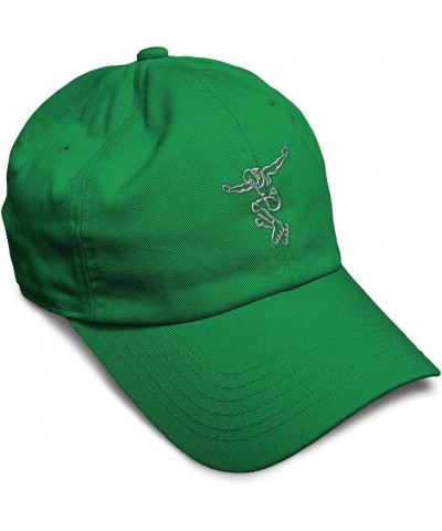 Soft Baseball Cap Sports Inline Skater Skating and Skiing Skate Twill Cotton Game Dad Hats for Men & Women Kelly Green Design...