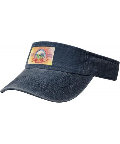 Flag of Inglewood, California Sun Visor Hats for Women Men Adjustable Sports Sun Hats Cotton Golf Cap Navy Blue $14.33 Visors