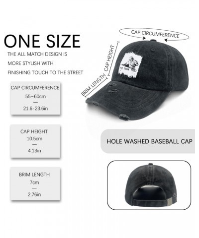 I D Tack That Hat for Men Washed Distressed Baseball Cap Fashion Washed Workout Hat Quick Dry $9.44 Baseball Caps