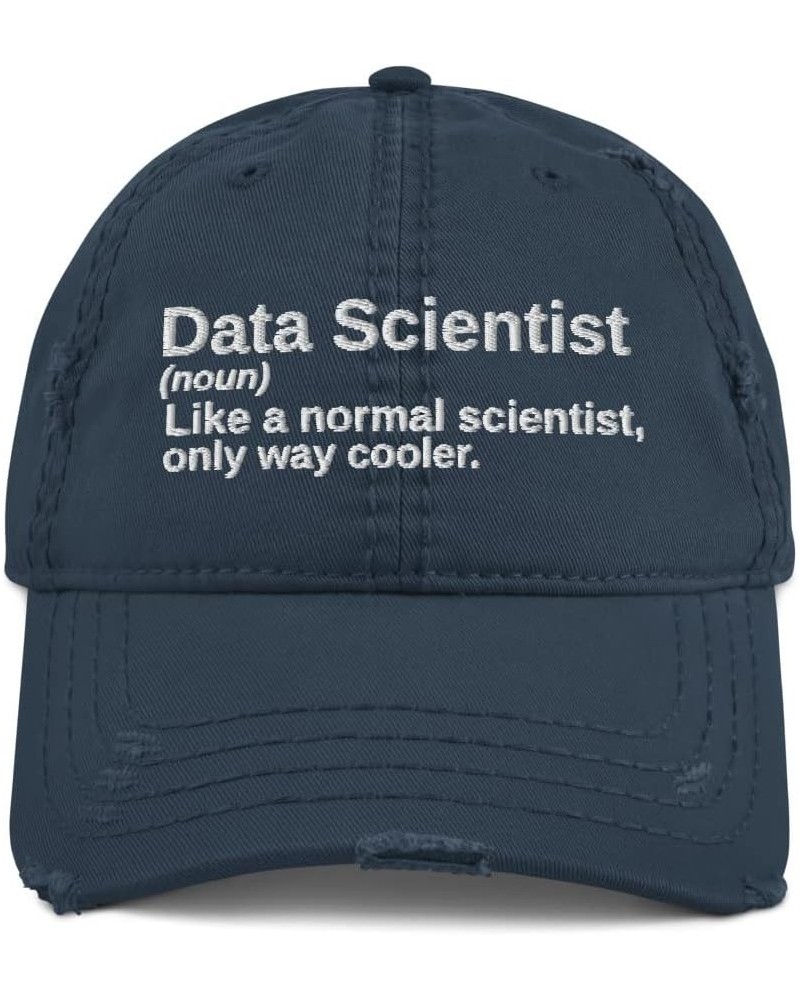 Funny Data Scientist Definition - Gifts for Computer Programmers Prom Programmer Binary Distressed Dad Hat Navy $17.37 Baseba...