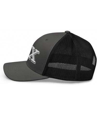 TX Texas State Trucker Hat Curved Bill Mid Crown Adjustable Cap Charcoal/ Black $16.83 Baseball Caps