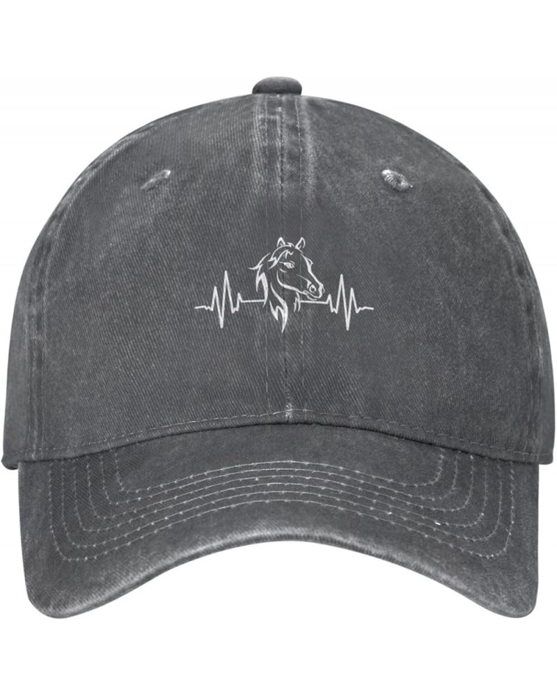 Horse Heartbeat Unisex Classic Vintage Baseball Cap Mens Womens Trucker Hats Deep Heather $10.56 Baseball Caps