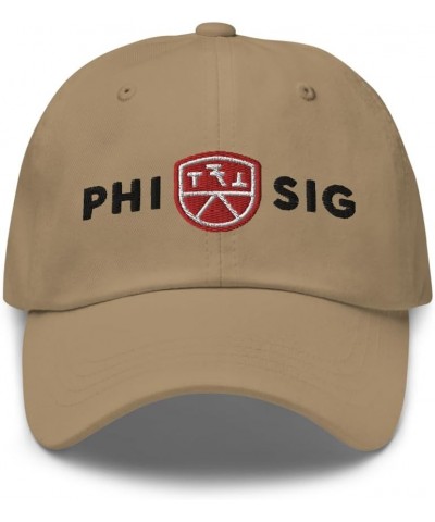 Phi Sigma Kappa Fraternity Classic Dad Hat - Premium Chino Cotton Twill Cap Khaki Phi Sigma Kappa 3 $19.59 Baseball Caps