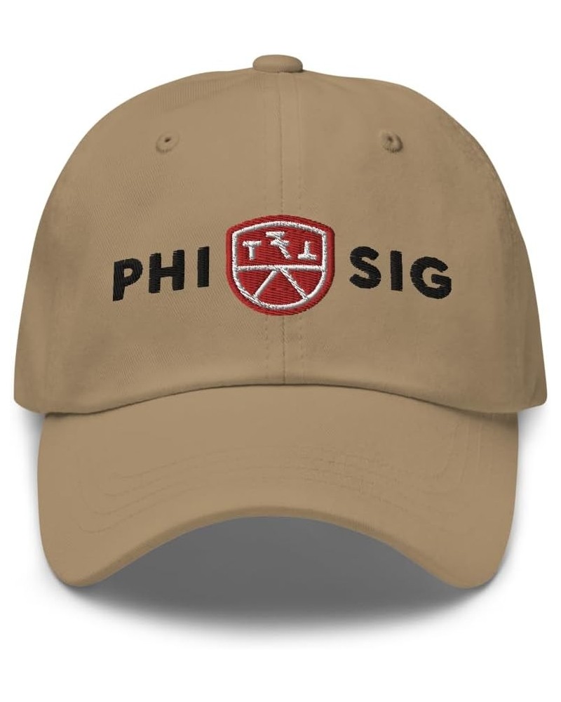 Phi Sigma Kappa Fraternity Classic Dad Hat - Premium Chino Cotton Twill Cap Khaki Phi Sigma Kappa 3 $19.59 Baseball Caps