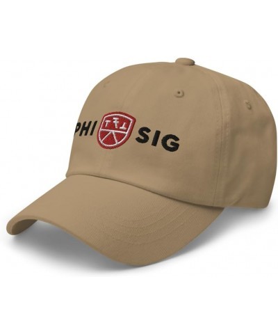 Phi Sigma Kappa Fraternity Classic Dad Hat - Premium Chino Cotton Twill Cap Khaki Phi Sigma Kappa 3 $19.59 Baseball Caps