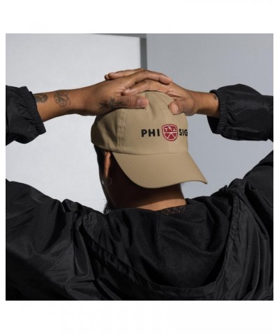 Phi Sigma Kappa Fraternity Classic Dad Hat - Premium Chino Cotton Twill Cap Khaki Phi Sigma Kappa 3 $19.59 Baseball Caps