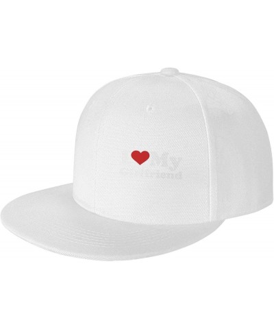 I Love My Girlfriend Funny I Heart My Girlfriend Baseball Cap Men Trucker Hat Women Dad Hat Sun Hat Ponytail Hat Black White ...