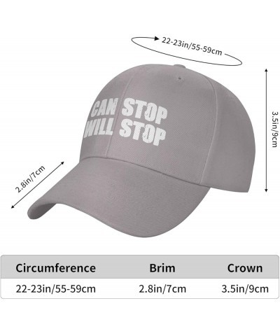 Can Stop Will Stop Baseball Cap Men's Black Original Classic Low Profile Golf Dad Hat Trucker Cap Gray $11.26 Baseball Caps