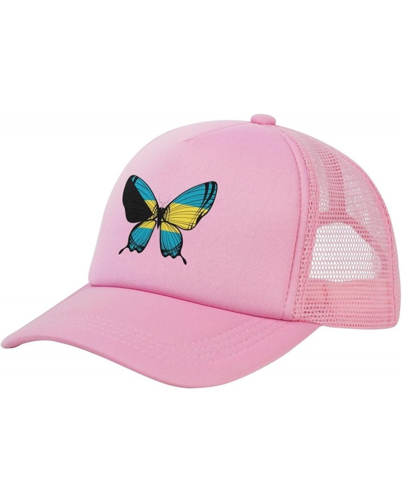 Dad Hat/Cap Mesh Baseball Cap Adjustable Trucker Hat Unisex Pink $12.10 Baseball Caps