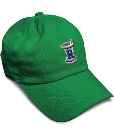 Custom Soft Baseball Cap Rx Pharmacy Embroidery Symbols Rx Twill Cotton Dad Hats for Men & Women Kelly Green Design Only $15....