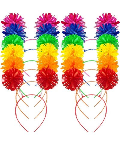 12 Pcs Pom Pom Headband Head Bopper with Pom Pom Birthday Party Headwear for Women Adults Accessories (Orange) Mixed Color $1...