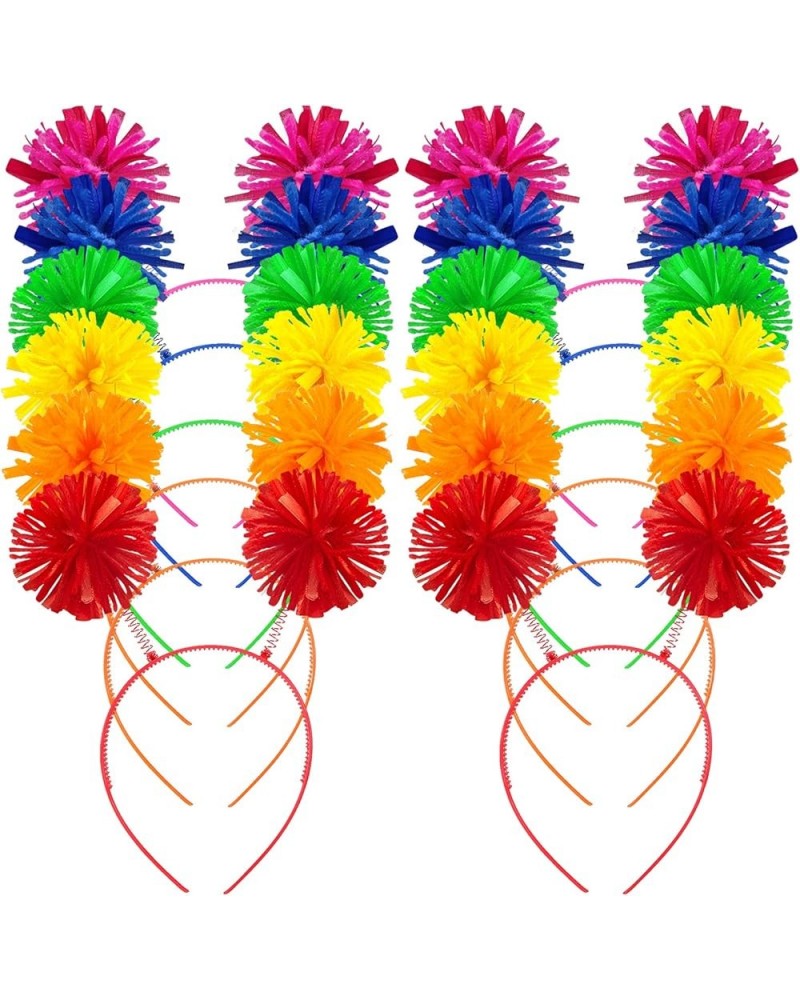 12 Pcs Pom Pom Headband Head Bopper with Pom Pom Birthday Party Headwear for Women Adults Accessories (Orange) Mixed Color $1...