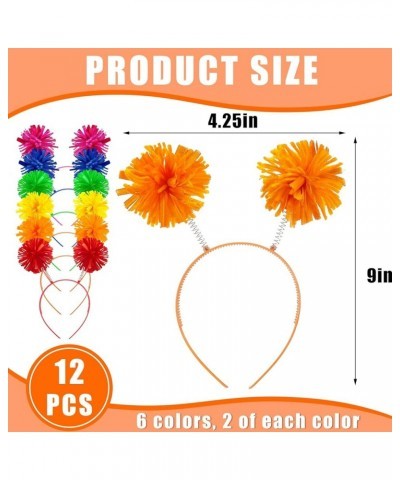 12 Pcs Pom Pom Headband Head Bopper with Pom Pom Birthday Party Headwear for Women Adults Accessories (Orange) Mixed Color $1...