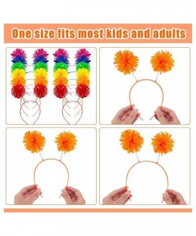 12 Pcs Pom Pom Headband Head Bopper with Pom Pom Birthday Party Headwear for Women Adults Accessories (Orange) Mixed Color $1...