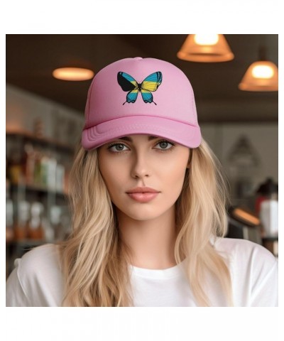 Dad Hat/Cap Mesh Baseball Cap Adjustable Trucker Hat Unisex Pink $12.10 Baseball Caps