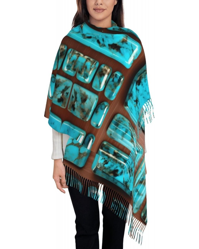 Print Tassel Scarf, Oversized Thick Scarf, Soft Scarves, Ideal Fall Winter Scarf Shawl $13.33 Scarves