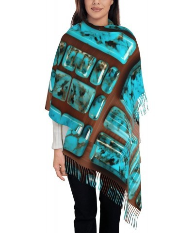 Print Tassel Scarf, Oversized Thick Scarf, Soft Scarves, Ideal Fall Winter Scarf Shawl $13.33 Scarves