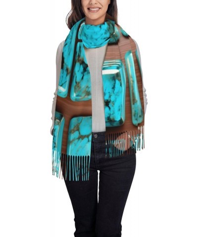 Print Tassel Scarf, Oversized Thick Scarf, Soft Scarves, Ideal Fall Winter Scarf Shawl $13.33 Scarves